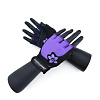 Перчатки для фитнеса женские замш черно-фиолетовые X11
