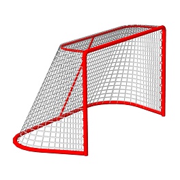 Сетка хоккей DHZ яч. 40*40 (1,25*1,85*1,30м) d=5,0мм, цвет белый ПА, (пара)