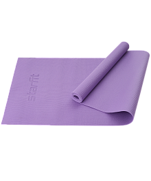 Коврик для йоги и фитнеса FM-101, PVC, 183x61x0,3 см, фиолетовый пастель